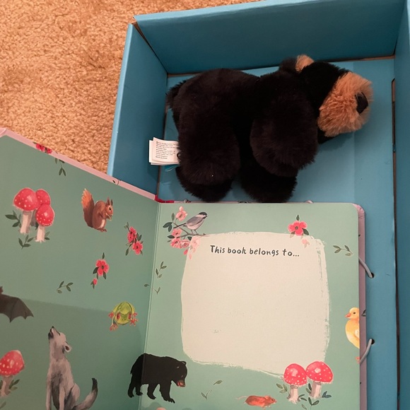 Animal Sounds Board Book + Mini Bear Plush Toy - Picture 4 of 12